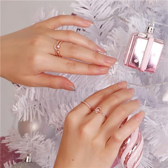 New Sterling Silver Moon and Star Ring Set Handmade Stackable Gold Plated - Picture 6 of 7